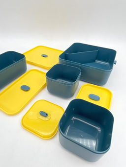 Ланчбокс "Sistem lunch", жёлтый, 2 яруса, 4 отделения (1800 мл)