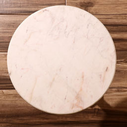 Столик кофейный, 40×40×59 см, мрамор, алюминий, дерево