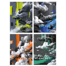 Блокнот А5 80л. на гребне "Energy" ("BG", Б5гр80 06550) твердая подложка