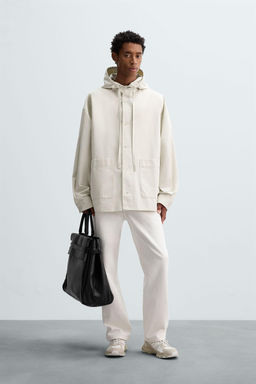 OVERSIZE FIT HOODED OVERSHIRT