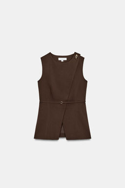 DOUBLE-BREASTED WAISTCOAT WITH BELT - Zara фото 16