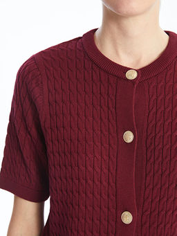 Bisiklet Yaka Kendinden Desenli Kad?n Triko H?rka