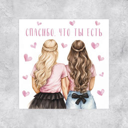 Цена за 20 шт. Мини-открытка «Спасибо, что ты есть», 7×7 см