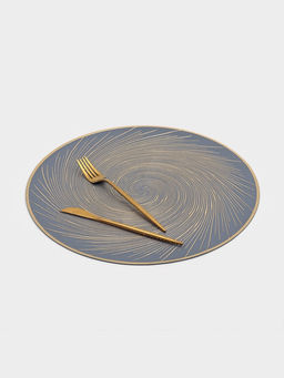 Салфетки сервировочные «Доляна. Вихрь», 4 шт., d=38 см, золотые