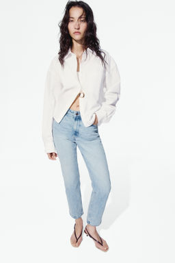 Slim Straight Regular Waist Ankle Jeans - H&m фото 3