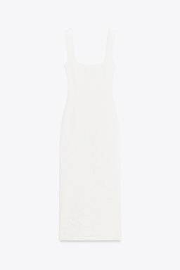 STRETCH SQUARE NECK DRESS - Zara фото 33