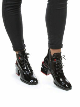 01-C1C3694-21B100M BLACK Ботинки демисезонные женские (натуральная кожа, байка) - Фабричный китай фото 21