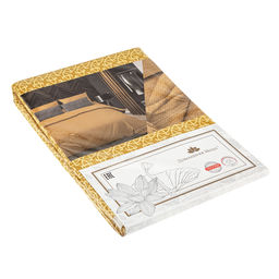 Простыня 2-х спальная Созвездие, желтый 180х220см, бязь Комфорт 121г/м2, хлопок 100%, упаковка классическая ПВХ 28х41см, Домашняя мода (Россия)  фото 2