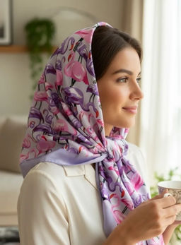 K13576 Платок (90/90см шелк) МУЛЬТИЦВЕТ_04