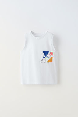 ARTY SUNSET PRINT TANK TOP