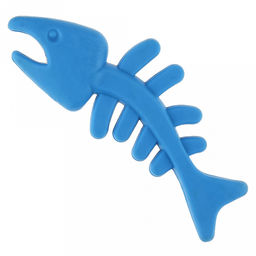 Игрушка для собаки Рыбья кость 12,5х5х1,5см, полипропилен, цвета микс (ярко-оранжевый, розовый, синий), Пэт тойс (Pet toys) (Китай)