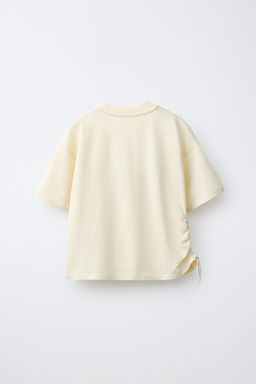 CAMISETA TEXTO FRUNCIDO / Vainilla - Zara фото 2