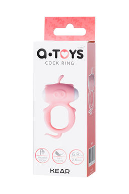 Виброкольцо на пенис A-Toys by TOYFA Kear, силикон, розовое, 2 см