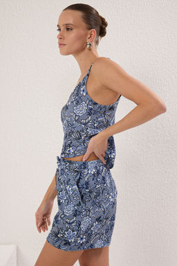 Haki Ask?l? Crop Ust Relaxed Volanl? Alt Orme Alt-Ust Tak?m TWOSS25AU00046 - Trendyolmilla фото 7