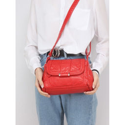 Сумка женская искусственная кожа Guecca-RY 809, 2отд, плеч/ремень, красный SALE 246347