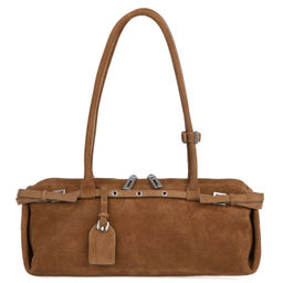 89-8752-1 golden brown, женская замшевая сумка Barcelo Biagi