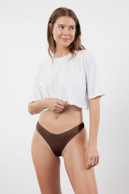 TRENDYOLMILLA Cok Renkli 5li Paket Fitilli Tanga Orme Kulot THMSS24KU00045  фото 20