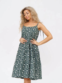 Сарафан женский, цвет зеленый белый