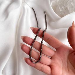 Колье из серебристого Обсидиана 38 см +