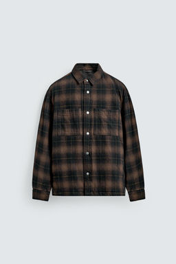 SOBRECAMISA ACOLCHADA CUADROS / Marr?n - Zara фото 7