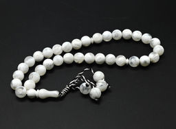 Четки шарик 13мм белый, 33 бусины, 43см