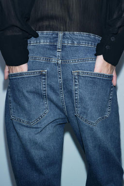 ZW COLLECTION RELAXED SLIM FIT MID-RISE JEANS - Zara фото 2