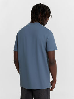 Поло мужское синее серый деним 111764/1