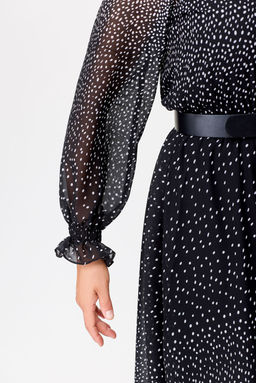 Платье Swallow 683 чёрный в белый горошек градиент фото 6