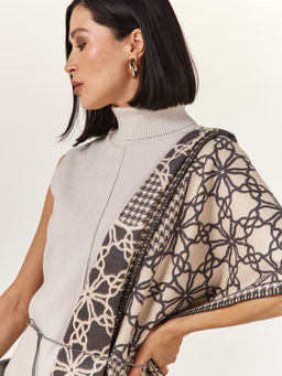 в составе ШЕРСТЬ  и КАШЕМИР Большой, мягкий, теплый  двусторонний палантин