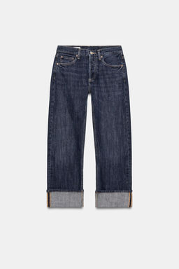 JEANS TRF RECTOS FOLD UP TIRO MEDIO / ?ndigo oscuro - Zara фото 7