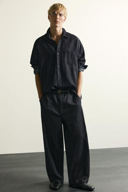 PANTAL?N CHINO DENIM LIGERO ALGOD?N - LINO / ?ndigo - Zara фото 5