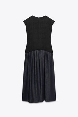 ZW COLLECTION CONTRAST MIDI DRESS - Zara фото 4