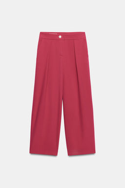 PANTAL?N CARROT PLIEGUES / Fucsia - Zara фото 5