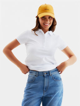 Футболка поло женская MINAKU: Basic line, белая, размер 42