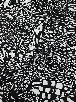 Штапель Ирбис цв.черный, ш.1.45м, вискоза-100%, 100гр/м.кв - Купава фото 7