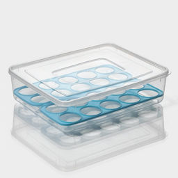 Контейнер для хранения яиц Доляна, 20 ячеек, 27.5×22×7 см, пластик, МИКС