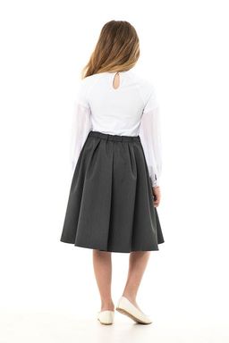 Белая школьная блуза Mooriposh, модель 06132 фото 3