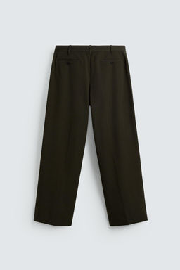 100% WOOL REGULAR FIT TROUSERS - Zara фото 8