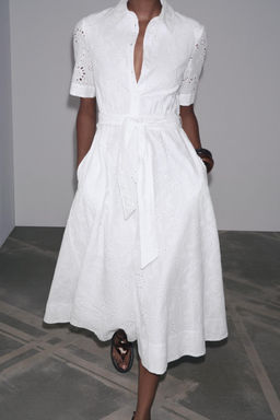 ZW COLLECTION EMBROIDERED SHIRT DRESS