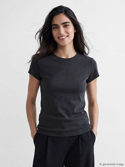 Bisiklet Yaka Kad?n Ti??rt