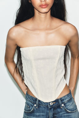 TOP CORSETERO TEXTURA / Crudo - Zara фото 7