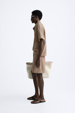 TEXTURED OPENWORK POLO SHIRT - Zara фото 4