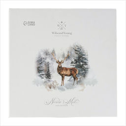 Тарелка новогодняя «Зимний лес», d=27 см, фарфор, белая