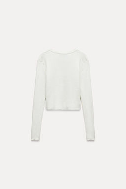 KNIT TOP WITH GOLD BUTTONS - Zara фото 4