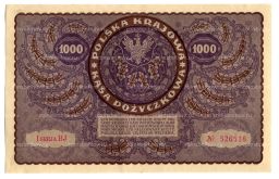 Банкнота 1000 марок 1919 года Польша