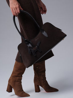 Замшевая сумка Jockey DBR 31168 темно-коричневый  фото 7