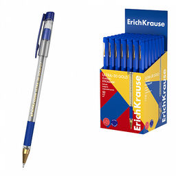 Цена за 12 шт. Ручка шариковая ErichKrause ULTRA-30 Gold Stick&Grip Classic 0.7, Super Glide Technology, цвет чернил красный (в коробке по 12 шт.)