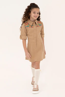Платье из песочной ткани для девочки - U.s. polo assn фото 7
