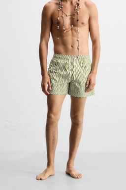 WAVY MID-LENGTH SWIMMING TRUNKS - Zara фото 3
