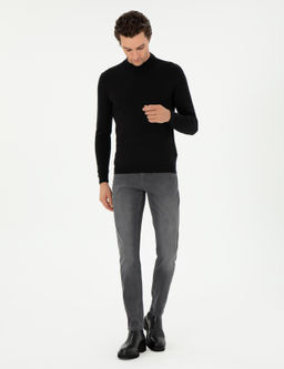 Черный зауженный свитер - Cacharel фото 4